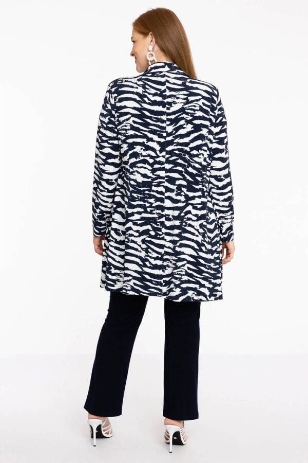 YOEK Loretta's Favourites blazer donkerblauw wit