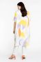 Yoek PORTRAITS jurk FLOWLY met grafische print wit paars geel - Thumbnail 2