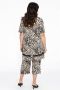 YOEK straight fit broek DOLCE van travelstof met zebraprint ecru zwart - Thumbnail 2