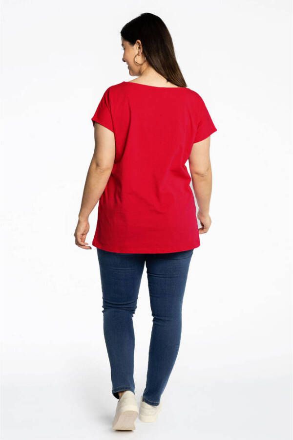 Yoek T-shirt COTTON rood - Foto 3