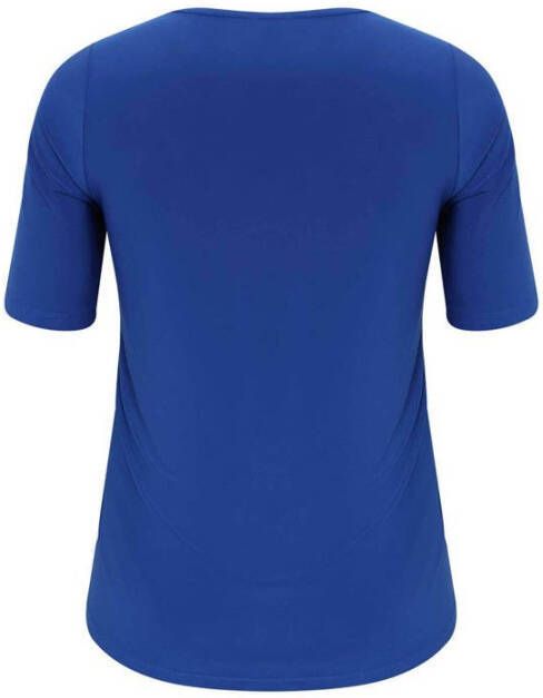 Yoek T-shirt van travelstof DOLCE blauw