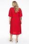 Yoek A-lijn jurk van travelstof DOLCE rood - Thumbnail 2