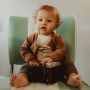 Your Wishes baby gebreid vest Milo bruin Katoen Ronde hals 50 - Thumbnail 2