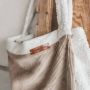 Your Wishes Mommy Tote Bag grote luiertas met rib en teddy taupe wit Bruin - Thumbnail 3