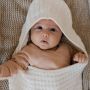 Yumi Baby newborn inbakerzak Diamonds 0-3 maand van biologisch katoen off white Inbakerdoek Ecru - Thumbnail 3
