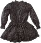 Z8 jurk Mette met all over print en ruches antraciet oudroze - Thumbnail 5