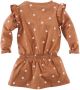 Z8 newborn baby jurk Bibi met all over print en ruches bruin ecru - Thumbnail 5