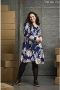 Zhenzi jurk COLETTE met all over print donkerblauw blauw - Thumbnail 2