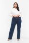 Zizzi high waist slim fit jeans dark blue denim - Thumbnail 2