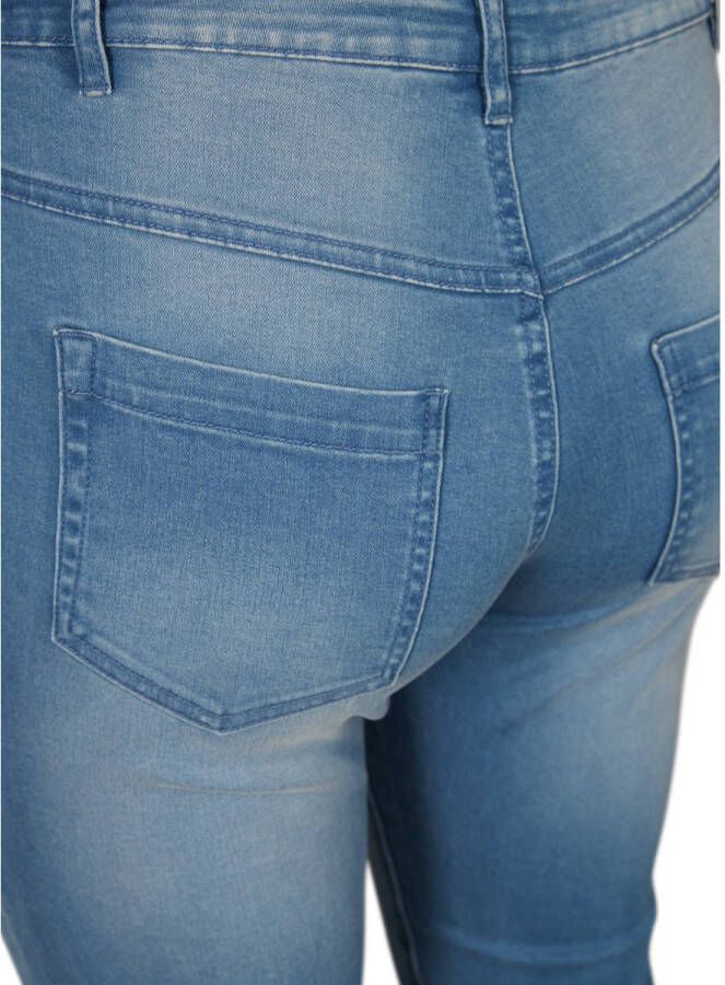 Zizzi high waist skinny capri jeans AMY lichtblauw denim - Foto 2