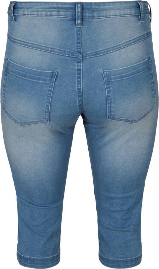 Zizzi high waist skinny capri jeans AMY lichtblauw denim - Foto 3