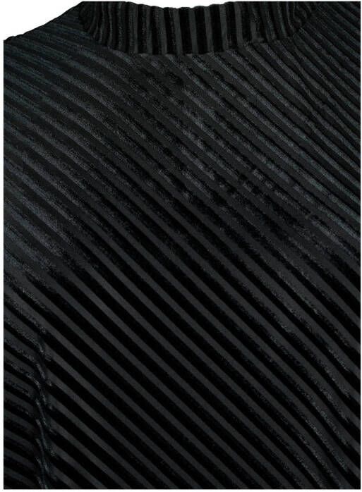 Zizzi velours A-lijn jurk met textuur zwart
