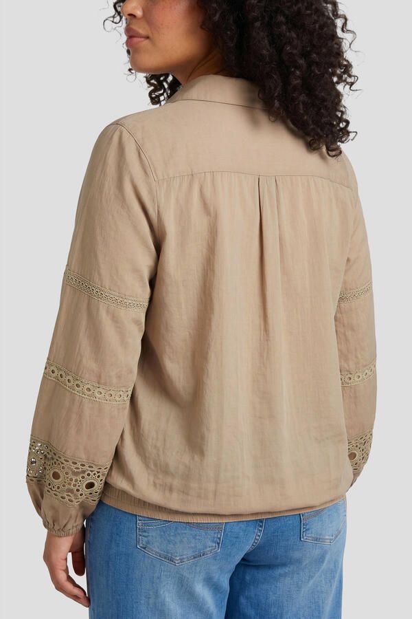 Exxcellent blouse met cut-out Plus Size lichtbruin - Foto 3