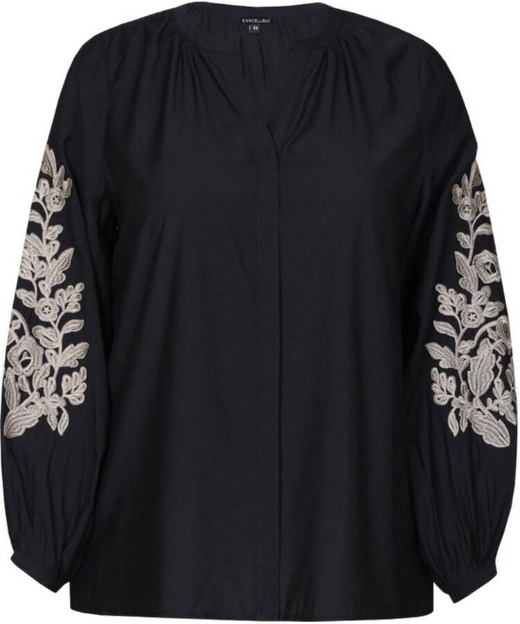 Exxcellent blouse zwart - Foto 2
