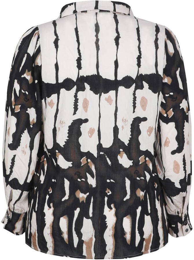 Exxcellent blousetop met print Plus Size bruin - Foto 2