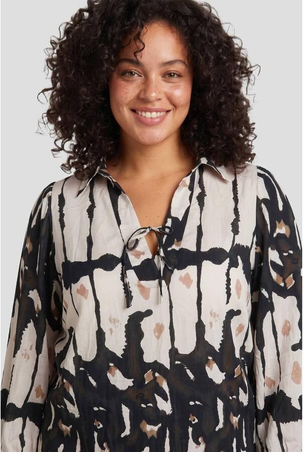 Exxcellent blousetop met print Plus Size bruin - Foto 2