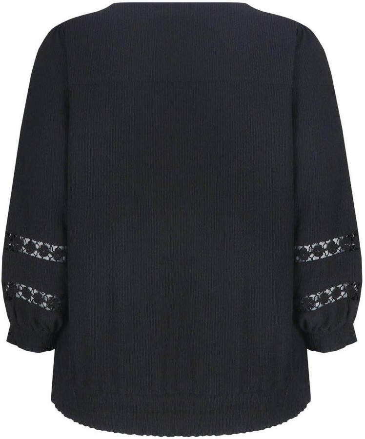 Exxcellent blousetop zwart broderie - Foto 2