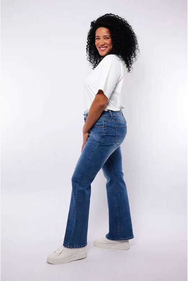 Exxcellent flared jeans dark blue denim