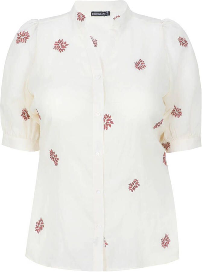 Exxcellent gebloemde blouse ecru - Foto 2
