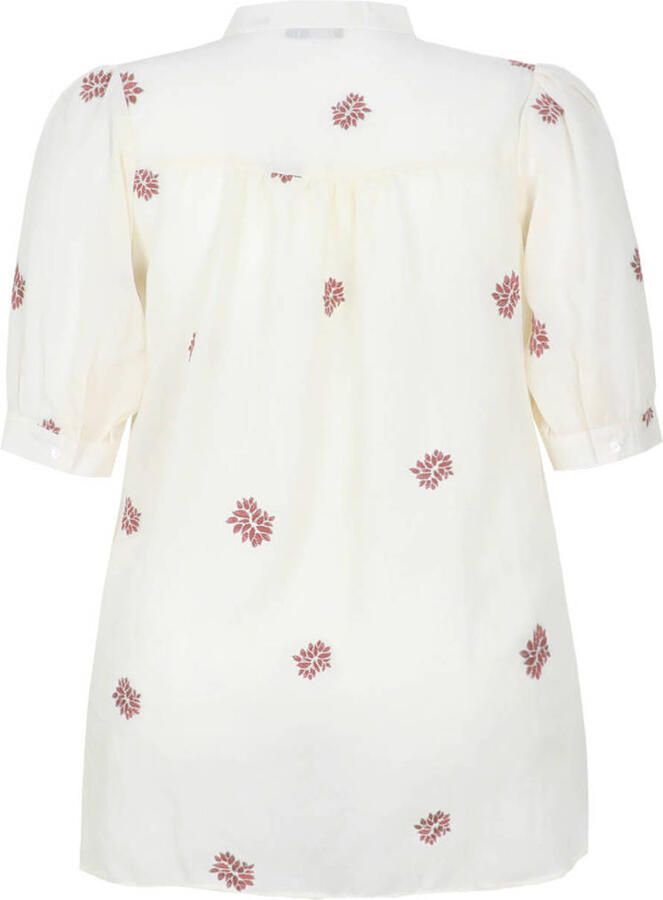 Exxcellent gebloemde blouse ecru - Foto 3