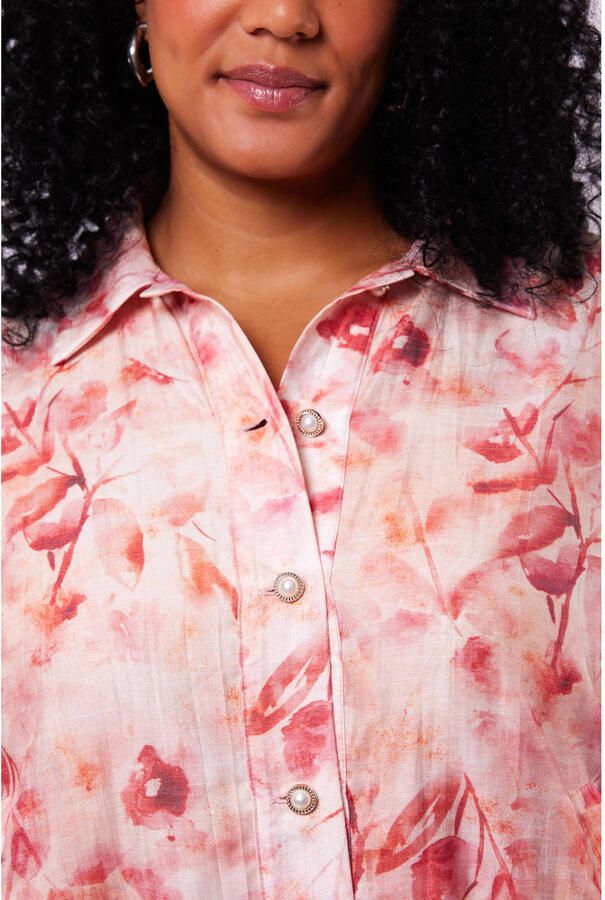 Exxcellent gebloemde blouse lichtroze - Foto 2
