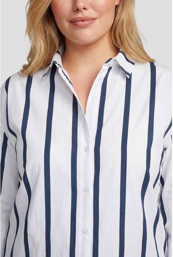 Exxcellent gestreepte blouse Plus Size wit - Foto 2