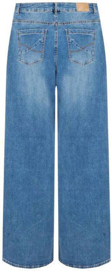 Exxcellent high waist wide leg jeans medium blue denim - Foto 3