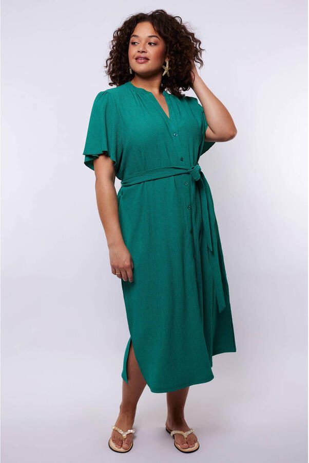 Exxcellent midi jurk groen