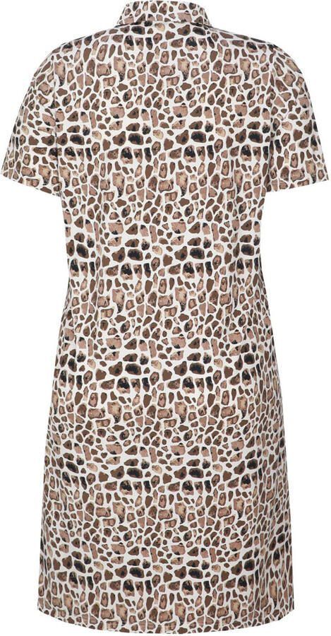Exxcellent midi jurk met dierenprint bruin - Foto 2