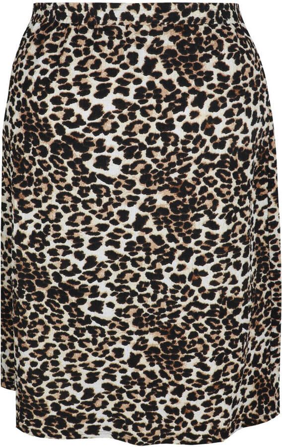 Exxcellent midi rok met panterprint bruin - Foto 2