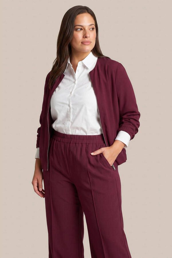 Exxcellent Plus Size bomberjack donkerrood - Foto 2
