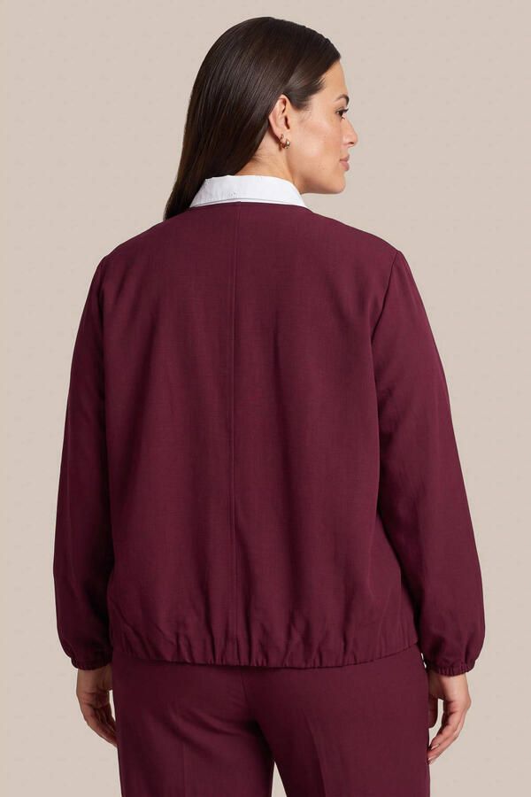 Exxcellent Plus Size bomberjack donkerrood