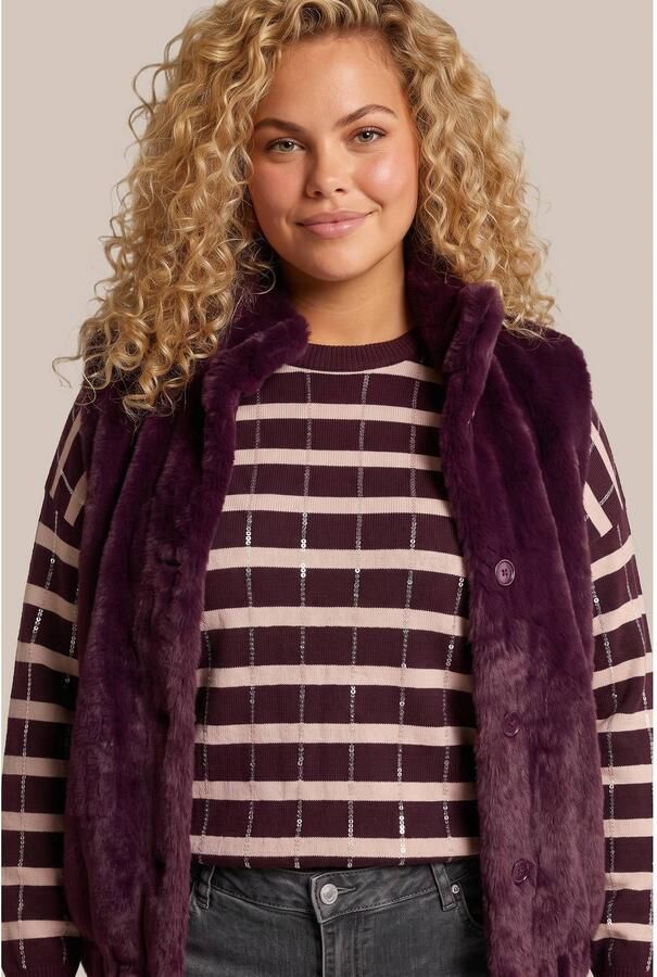 Exxcellent Plus Size gilet donkerrood