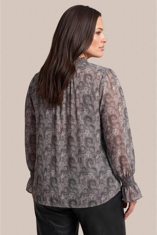 Exxcellent Plus Size semi-transparante top met print beige zwart - Foto 2