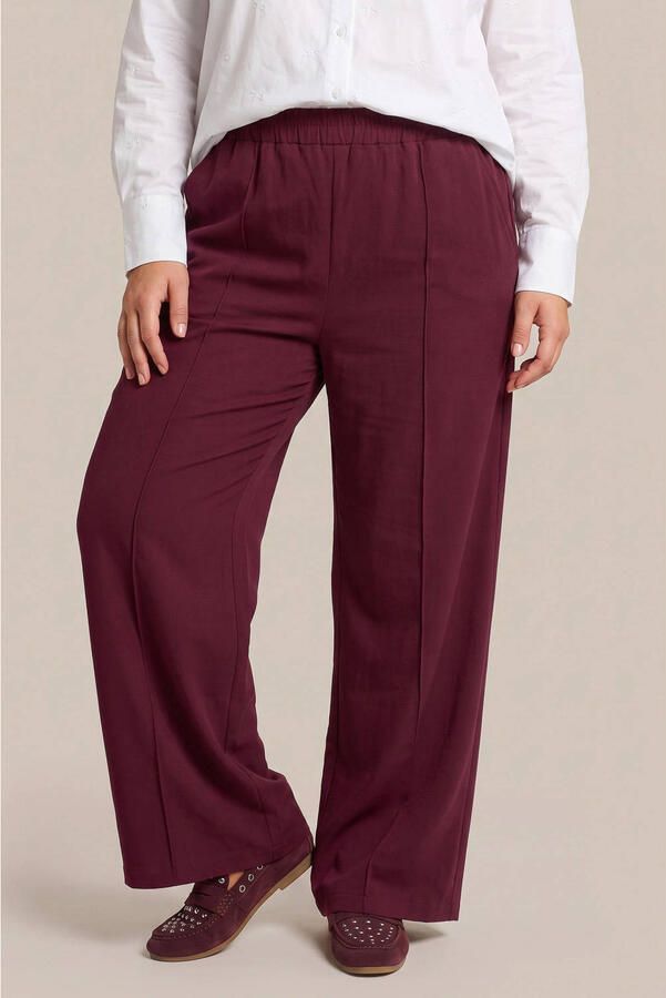 Exxcellent Plus Size straight leg broek aubergine - Foto 2