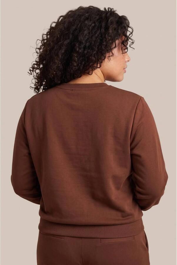 Exxcellent Plus Size sweater met tekst bruin - Foto 2