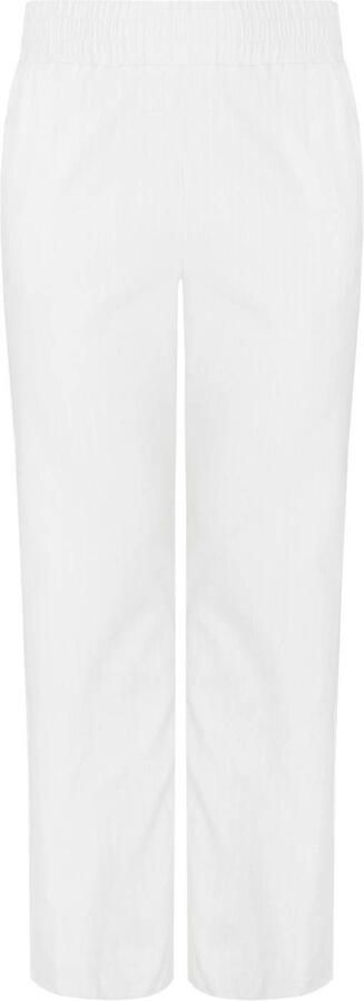 Exxcellent regular high waist pantalon met krijtstreep wit - Foto 2