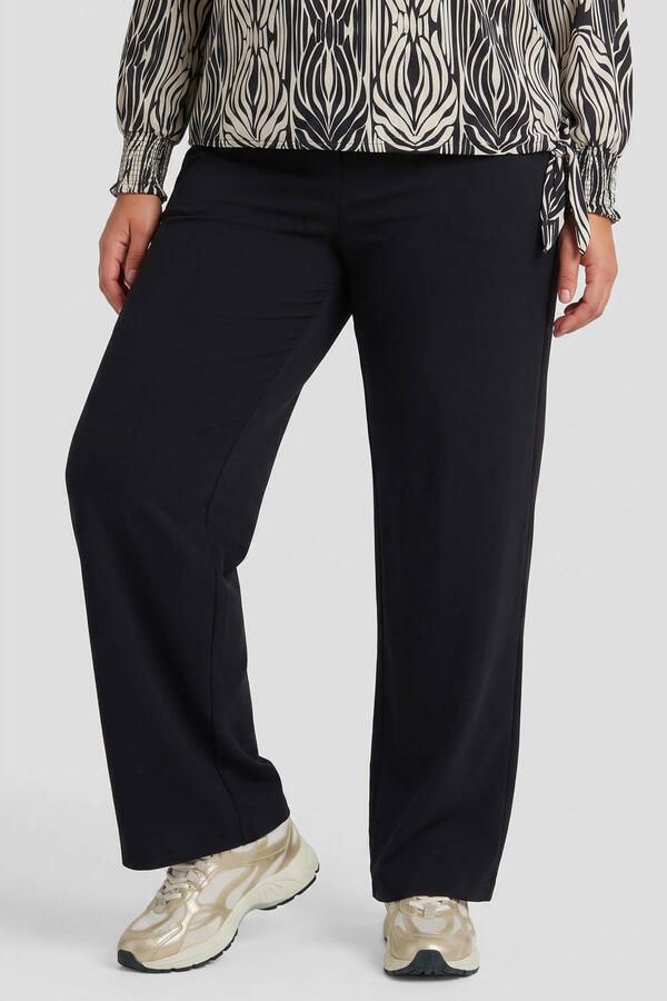 Exxcellent straight leg pantalon Plus Size zwart