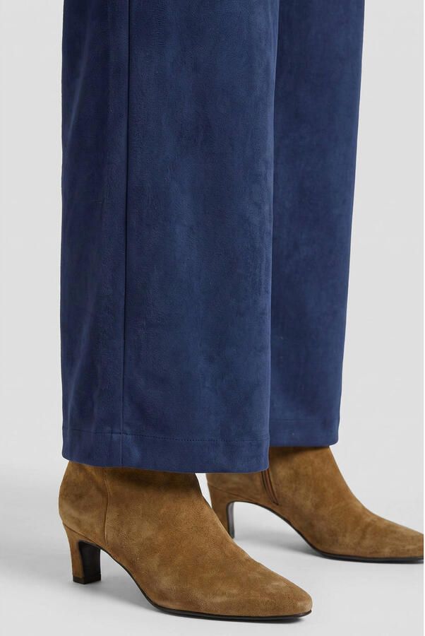 Exxcellent suèdelook straight leg pantalon Plus Size donkerblauw - Foto 2