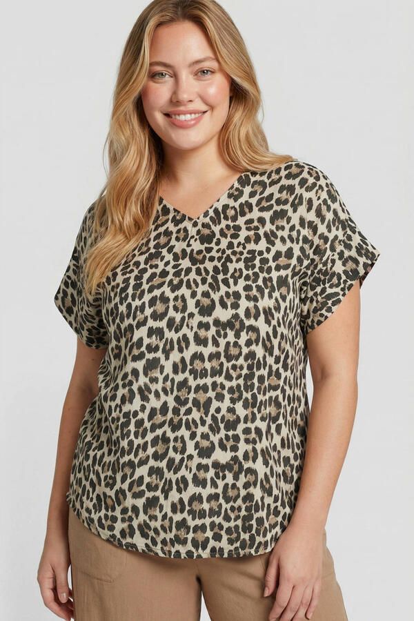 Exxcellent top met panterprint multi