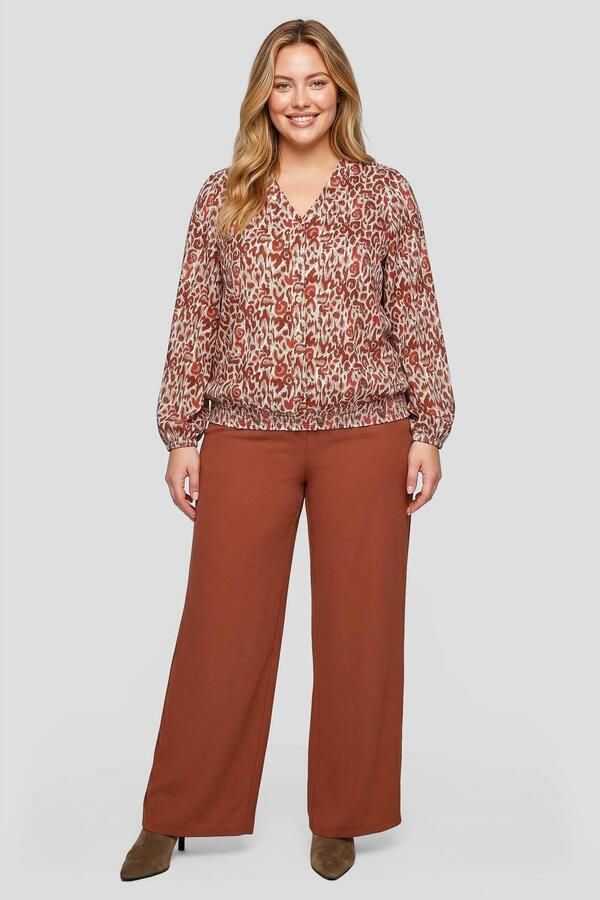 Exxcellent top Plus Size met print terra