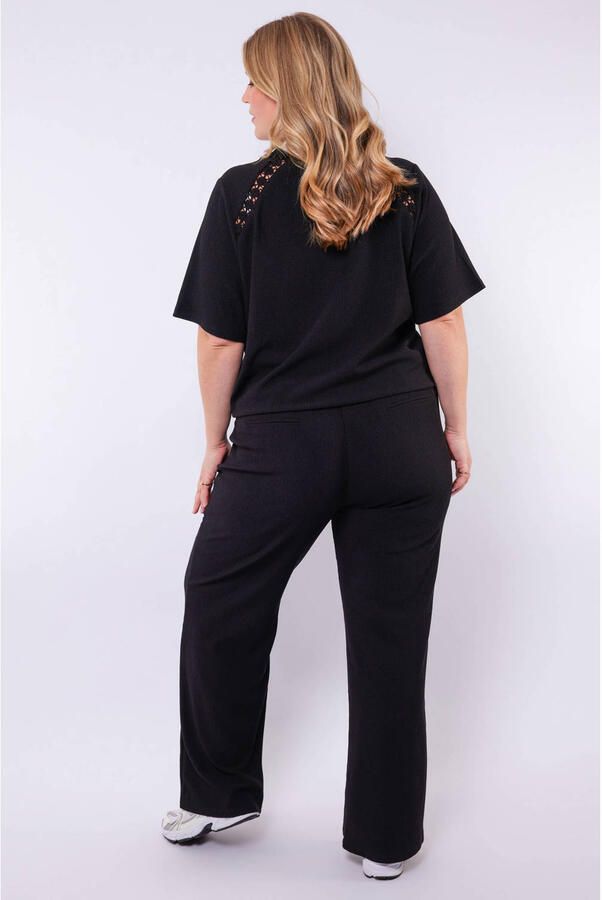 Exxcellent wide leg high waist casual broek zwart - Foto 2