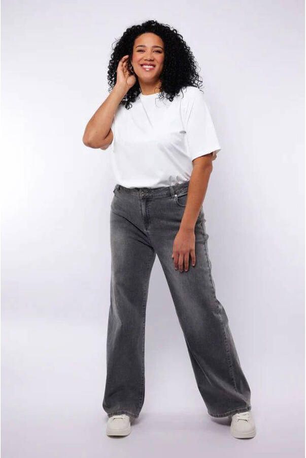 Exxcellent wide leg jeans grey denim