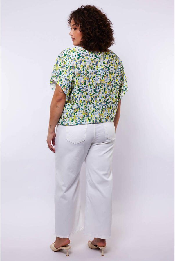 Exxcellent wide leg regular waist broek wit - Foto 2