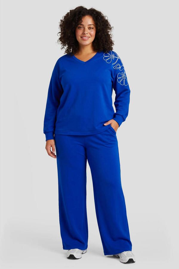 Exxcellent wide leg sweatpant Plus Size blauw