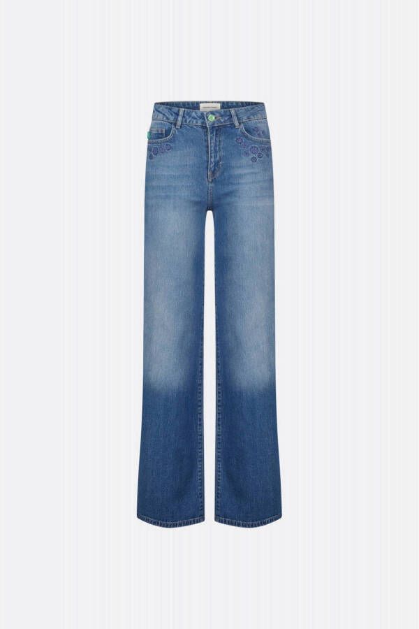 Fabienne Chapot high waist wide leg jeans Thea medium blue denim