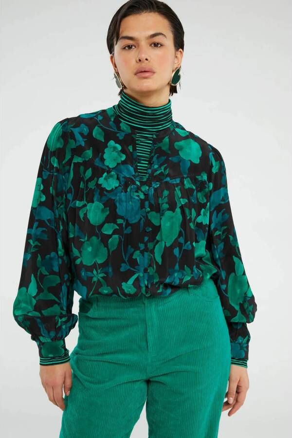 Fabienne Chapot gebloemde blouse Resa groen