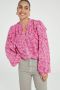 Fabienne Chapot blouse Bibi met all over print en ruches roze - Thumbnail 2