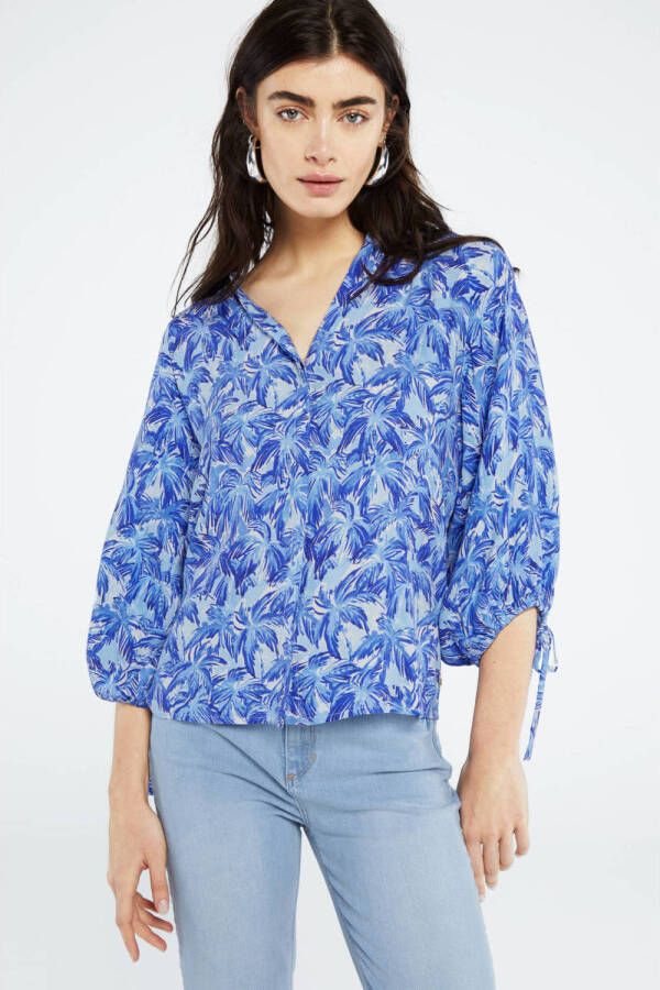 Fabienne Chapot blouse Cooper met all over print blauw