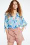 Fabienne Chapot blouse Cooper met all over print blauw geel lila - Thumbnail 1